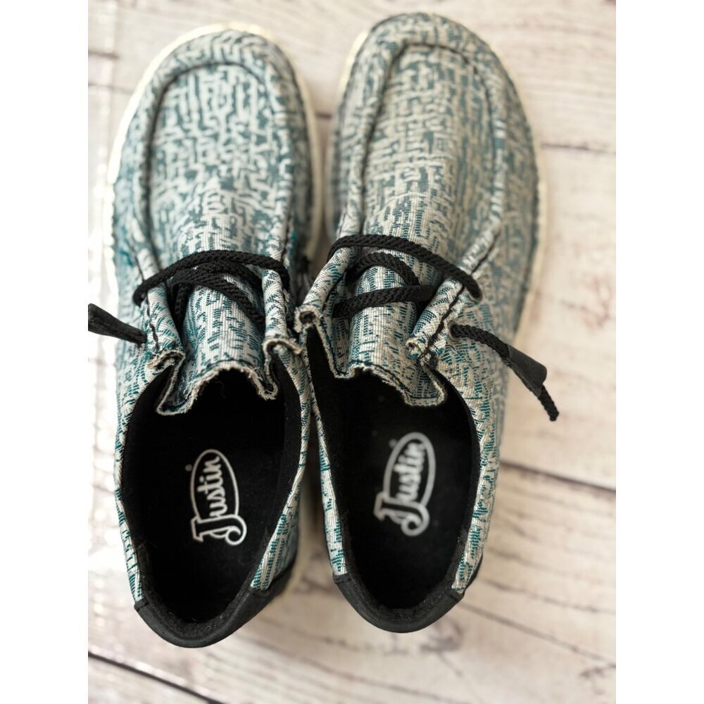 Justin Womens Size 7.5M Casual Slip-On Shoes Style 3345 Leather & Fabric Upper - Picture 5 of 9
